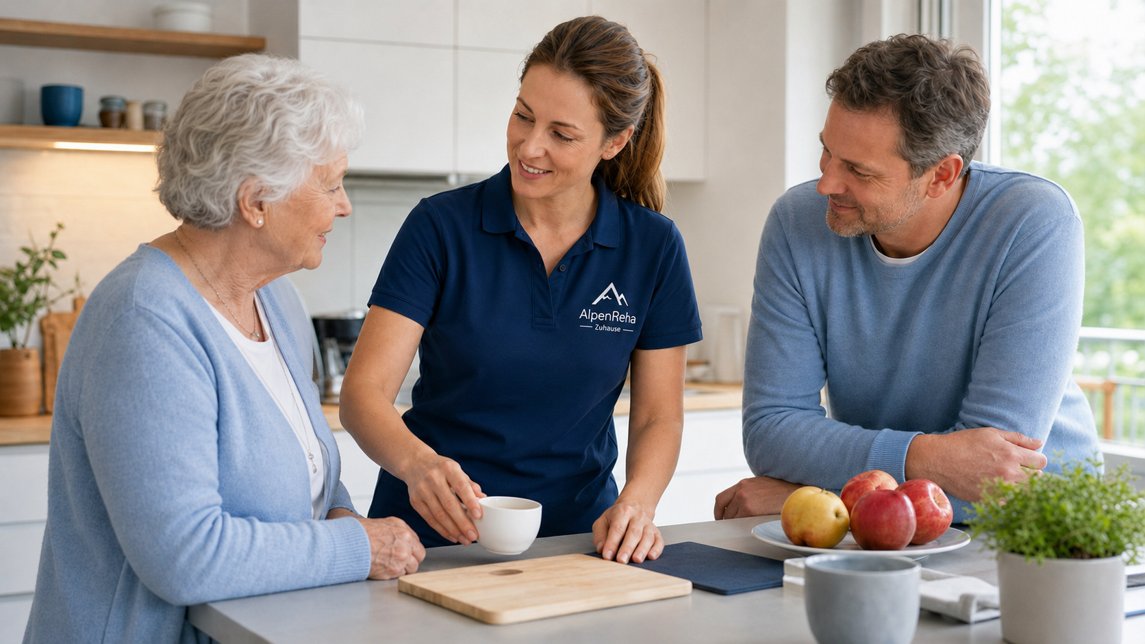 Alltagstraining in der Küche mit Therapeutin und Patientin